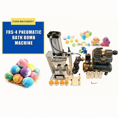 Vendita calda Pneumatico Manuale Piccolo singolo quattro stampo Bagno Fizzer Bombe da bagno Stampa Making Forming Machine